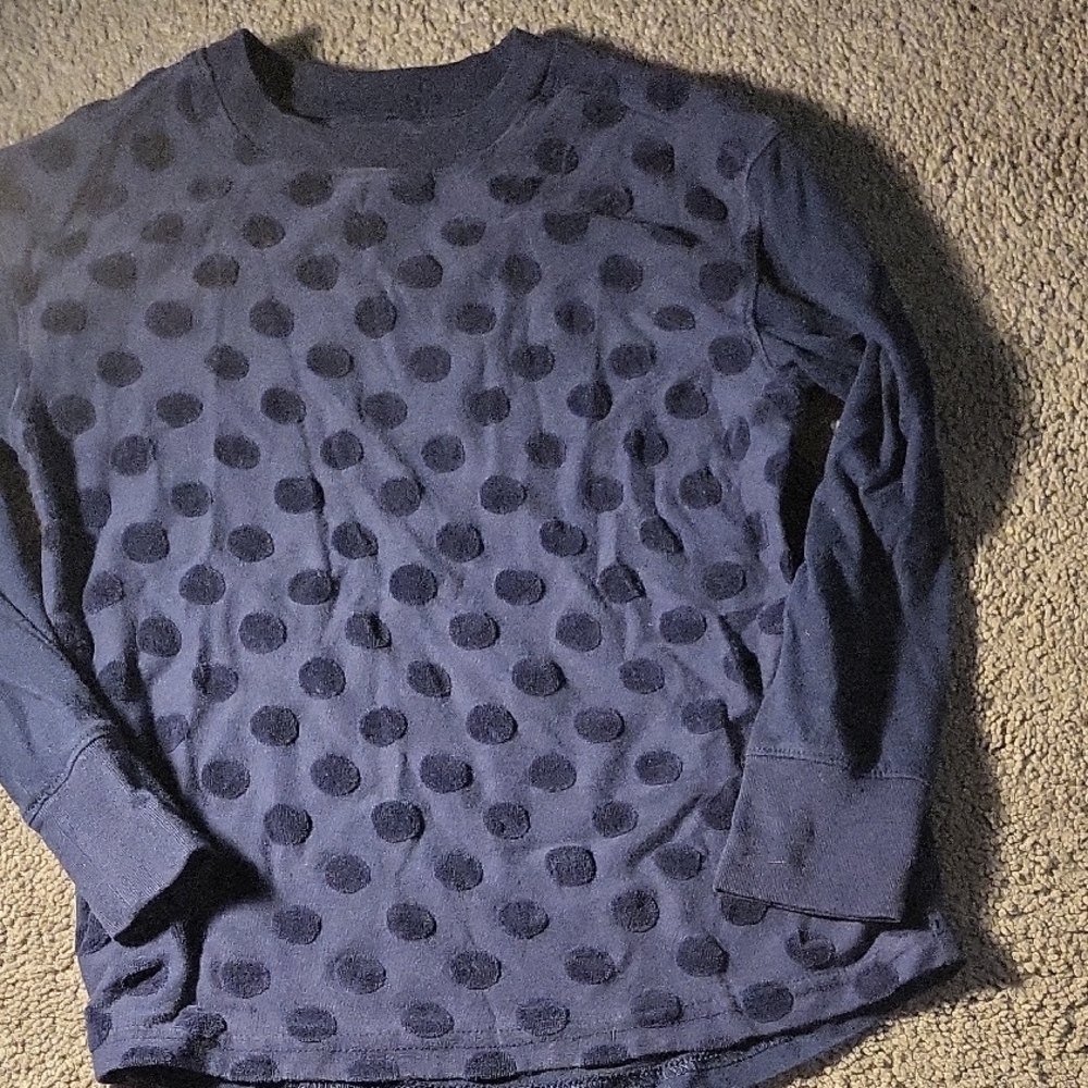 Cat & Jack Kids Navy Polka Dot Crewneck